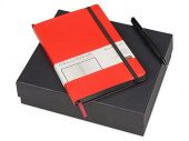 Подарочный набор Bruno Visconti «Megapolis Soft»: ежедневник А5 недат., ручка шарик., красный/черный