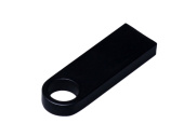 USB 2.0-флешка на 128 Гб с мини чипом и круглым отверстием (черный)