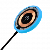 Беспроводное магнитное зарядное устройство Aphia 15W To Go, черный/голубой