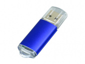 USB-флешка на 32 Гб с прозрачным колпачком (синий)