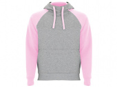 Толстовка с капюшоном Badet мужская (серый меланж, розовый)