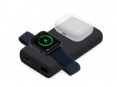 Внешний беспроводной аккумулятор 2-в-1 с функцией зарядки Apple Watch, QC/PD AtomIQ, 10000 мАч (черный)