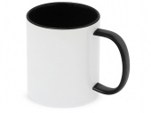 Керамическая кружка со стеклянной ручкой для сублимации Charm (белый, черный)