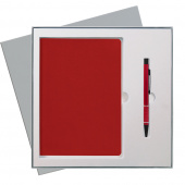 Подарочный набор Portobello/Sky красный(Ежедневник недат А5, Ручка) беж. ложемент