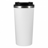 Термокружка вакуумная Палермо (Palermo), белая, зернистое покрытие
