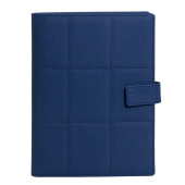 Ежедневник-портфолио Royal, синий, эко-кожа, недатированный кремовый блок, VIP- подарочная коробка на магните с салфеткой