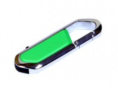 USB 2.0- флешка на 8 Гб в виде карабина (зеленый, серебристый)