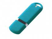 USB 2.0- флешка на 8 Гб, soft-touch (голубой)