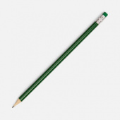 Карандаш простой Hand Friend с ластиком, зеленый