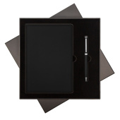 Подарочный набор Portobello/Spark черный (Ежедневник недат А5, Ручка)