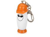 Брелок-фонарик с ручкой Builder (белый, оранжевый)