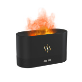 USB арома увлажнитель воздуха Flame со светодиодной подсветкой - изображением огня - Черный AA