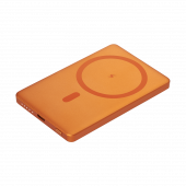 Внешний аккумулятор Atlantis PD 5000mAh с функцией беспроводной зарядки 15W, оранжевый