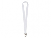 Ланъярд под сублимацию с карабином, 2,5 см (белый)