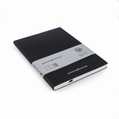 Блокнот линованный Pininfarina из каменной бумаги в мягкой обложке, А5, черный