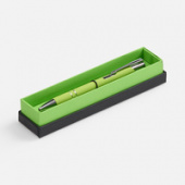 Ручка шариковая Keskus Soft Touch в футляре, зеленое яблоко