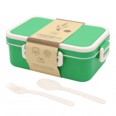 Ланчбокс (контейнер для еды) Inar из пшеничного волокна, зелёный.