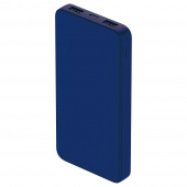 Внешний аккумулятор Polus, 10000 Mah, софт-тач покрытие, синий Внешний аккумулятор Polus, 10000 Mah, софт-тач покрытие, синий