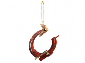 Елочная игрушка Подкова (красный)