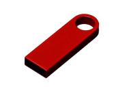 USB 2.0-флешка на 128 Гб с мини чипом и круглым отверстием (красный)