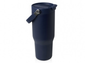 Термостакан Bronx из меди и переработанной нержавеющей стали, 900мл (темно-синий)