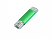 USB 2.0/micro USB- флешка на 8 Гб (зеленый)