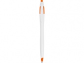 Ручка шариковая "Флокс", белый/оранжевый