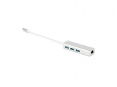 Хаб USB Type-C M1 (серебристый)