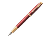 Перьевая ручка Parker IM Premium, F (красный, золотистый)