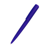 Ручка пластиковая Jangle, софт-тач, темно-синяя