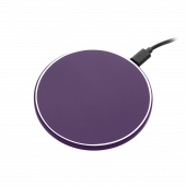 Беспроводное зарядное устройство с подсветкой 15W Auris, фиолетовое
