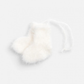 Подвеска на елку «Вьюжка», носочки, белая