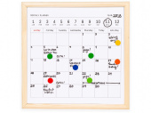 Календарь для заметок с маркером Whiteboard calendar (белый, натуральный)