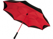 Зонт-трость Yoon с обратным сложением (черный, красный)