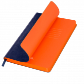 Ежедневник River side недатированный, синий/оранжевый (с упаковкой, со стикерами)