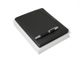 Подарочный набор Embrun: папка формата А5, ручка роллер (черный)
