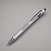 Ручка-стилус металлическая шариковая Sway Monochrome с цветным зеркальным слоем (серебристый, черный)