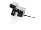 USB Hub Dog (серебристый, черный)
