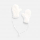 Подвеска на елку «Вьюжка», варежки, белая