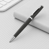 Ручка металлическая soft-touch шариковая Flow (серый)