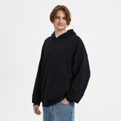 Худи оверсайз унисекс FUSION, черный, размер XL/2XL