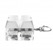 Брелок Press Anti Stress с LED подсветкой, белый