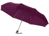 Зонт Alex трехсекционный автоматический 21,5", бургунди