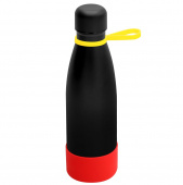 Термобутылка герметичная вакуумная Olivia To Go, чёрный/жёлтый/красный