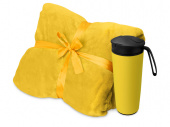 Подарочный набор Dreamy hygge с пледом и термокружкой (желтый)