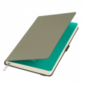 Ежедневник Alpha недатированный, серый/бирюзовый