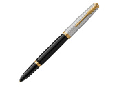 Ручка перьевая Parker 51 Premium Black GT (серебристый, черный, золотистый)