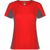 Спортивная футболка SHANGHAI WOMAN женская, КРАСНЫЙ/ТЕМНЫЙ ГРАФИТ M