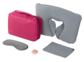 Набор для путешествий Comfy Flight (фуксия, серый, серый)
