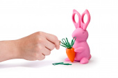 Ножницы и магнит со скрепками Bunny, розовые Ножницы и магнит со скрепками Bunny, розовые